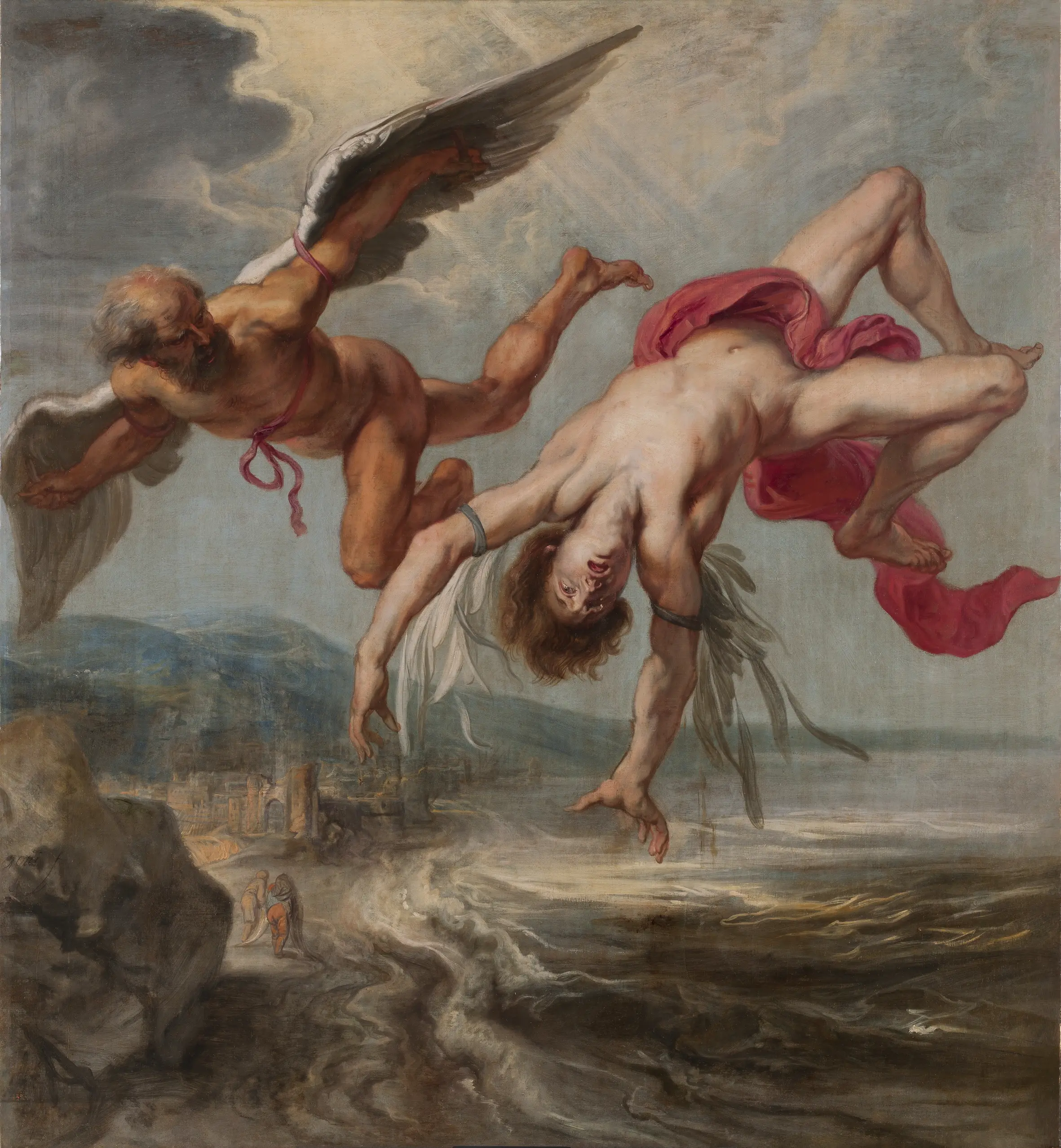 Painting by Peter Paul Rubens The Fall of the Icarus